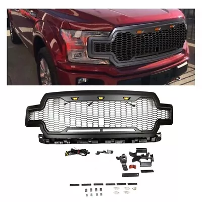 LED Grille For 2018 2019 2020 Ford F150 F-150 Grill Matte Black • $107.48