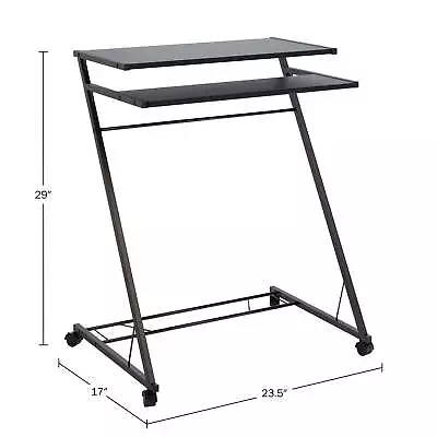 Rolling Laptop Cart With Casters For Mobility (Black) • $30.66