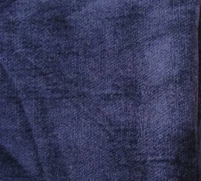 1.75 + Yards Velvet Heavy Upholstery Fabric Remnant Deep Dark Blue 57  Wide • $19.95