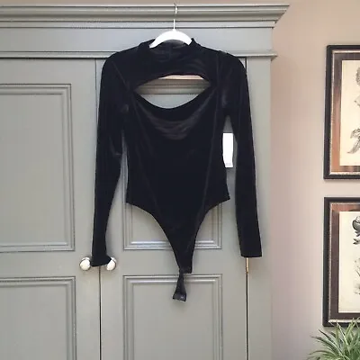 Urban Outfitters Black Velvet Connie Body Size Large • £10