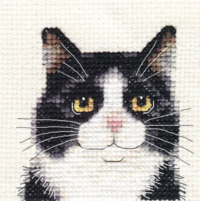 £9.45 • Buy BLACK & WHITE CAT KITTEN Full Counted Cross Stitch Kit All Materials Fido Stitch