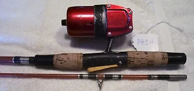 Vintage True Temper Uni Spin 63l Pro Rod Reel  6' Rod Nice Working Lot Ab9h • $80.96