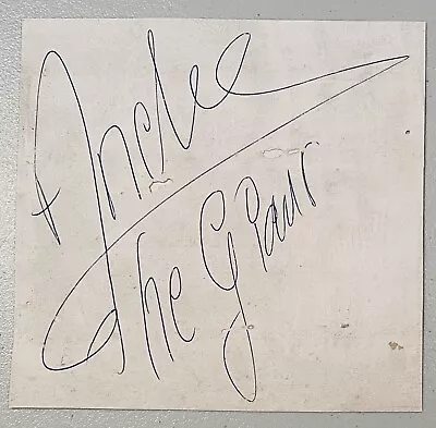 Andre The Giant Signed Autographed Vintage 6.25 X 6.5 Page Full JSA Letter WWF • $5999.95