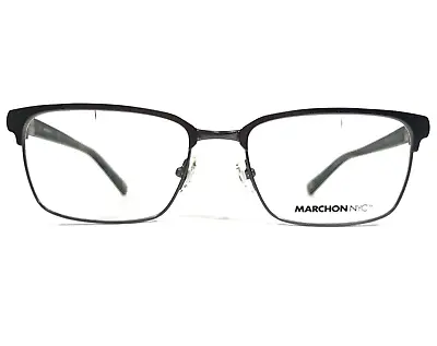 Marchon NYC Eyeglasses Frames M-2004 033 Grey Green Rectangular 54-18-145 • $49.99