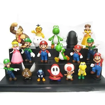 Game Super Mario Brothers: Set Of 18x 2  Mini Action Figures PVC Dolls Toys Gift • £14.99