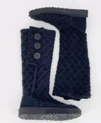 UGG  Australia Lattice Diamond Wool Flat Boots 5 • $24.50