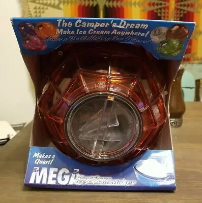 NEW The Original Mega Ball Play And Freeze Quart Size Ice Cream Maker Red Orange • $29.99