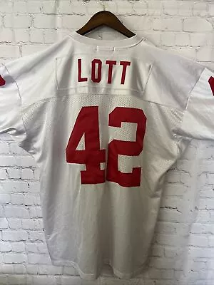 Mitchell & Ness Throwback 1989 Ronnie Lott 49ers Jersey Size 54 White • $44.45