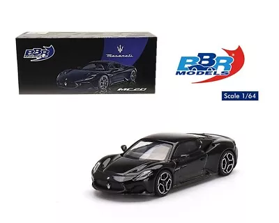 BBR Models 1:64 Maserati MC20 (Nero Enigma Black) Diecast Model Car BBRDIE6402 • $24.99