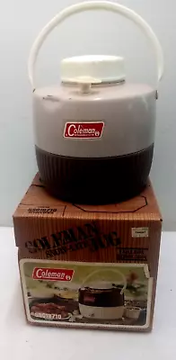 Vintage Coleman Metal 1 Gallon Snow-Lite Beverage Jug W/Box #5501B710 Brown • $20