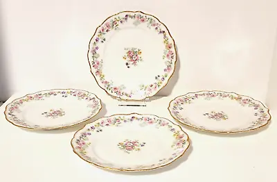 Vint C. Ahrenfeldt France Floral Salad Plates Set 4 Porcelain 7 1/2  • $49.99