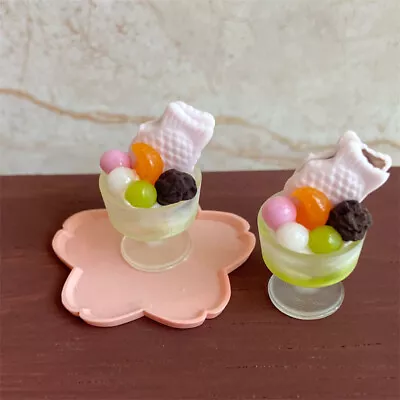 Dollhouse Mini Food Pink Cherry Blossom Flavor Taiyaki Icecream Pretend Play Toy • $16.06