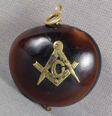 Vintage MASONIC PENDANT With Emblems And  CROCODILE • $49