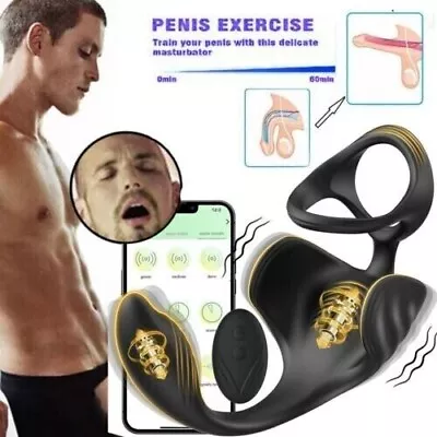 Cock Ring Anal Butt Plug Vibrator Male Prostate Massager Remote Sex Toys For Men • $25.19