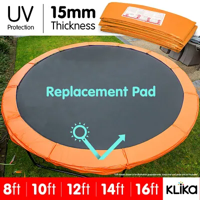 REPLACEMENT TRAMPOLINE PAD REINFORCED OUTDOOR ROUND SPRING COVER 8 10 12 14 16ft • $45