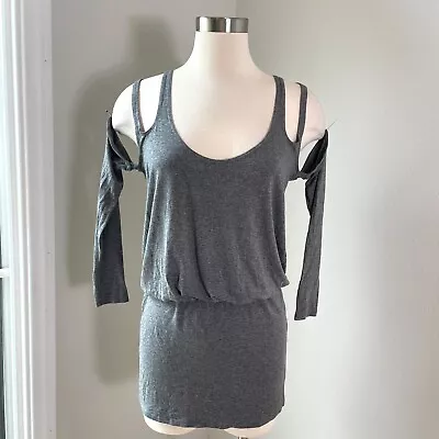 Mason Womens Small Gray Stretch Mini Dress SAMPLE Piece • $28