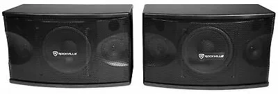 Pair Rockville KPS80 8  3-Way 800 Watt Karaoke/Pro Speakers+Wall Brackets / MDF! • $159.95