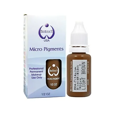 $27.50 • Buy MICROBLADING BioTouch LIGHT BROWN Pigment Permanent Makeup Cosmetic Tattoo 15 Ml