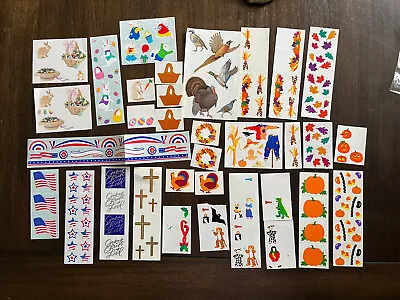 Lot Of Vintage 90's Mrs. Grossman's Stickers Holiday Easter Thanksgiving Fall • $15.95