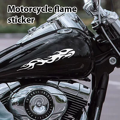 Motorcycle Flame Sticker For Gas Tank Fender Decals Vinyl Colorful Waterproof • $7.82