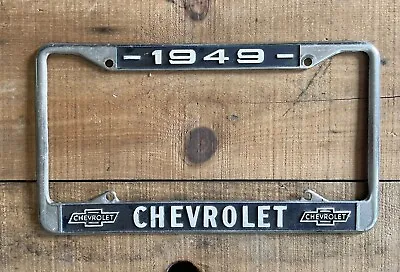 Vintage Vanity License Plate Frame For A 1949 Chevrolet Chevy Advertising  • $59.99