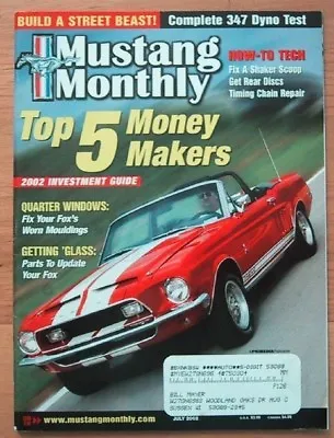 Mustang Monthly 2002 July - Competition Model Gt350 • $7.99