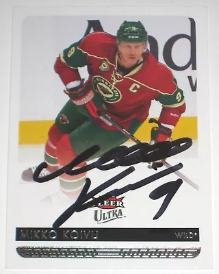 Mikko Koivu Signed 14-15 Fleer Ultra Minnesota Wild Card Autograph Auto!! • $4.36