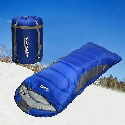 Adult Cold Weather Sleeping Bag For Big & Tall W/t Sack - 0 Degree Waterproof 4S • $49.99