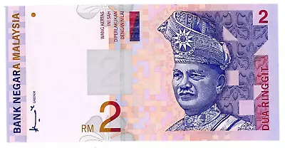 Malaysia ... P-40a ... 2 Ringgit ... ND (1996-99) ... Choice *UNC*. • $3.25