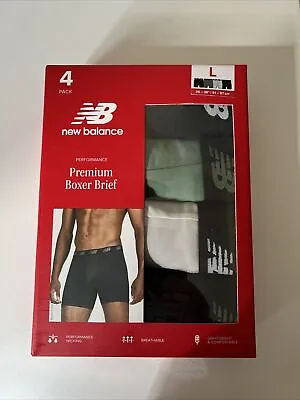 New Balance Men's 4 Pack Performance Premium Boxer Briefs Multi Color Size L • $15