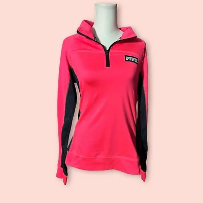 PINK Victoria Secret Ultimate Half Zip Hot Pink Color Size Small • $14.99