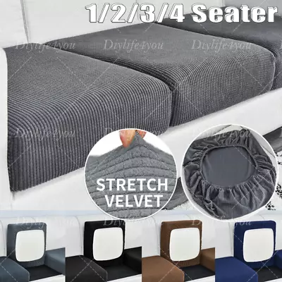 1/2/3/4 Seater Stretch Sofa Cushion Cover Lounge Slipcover Protector Couch Cover • $11.99