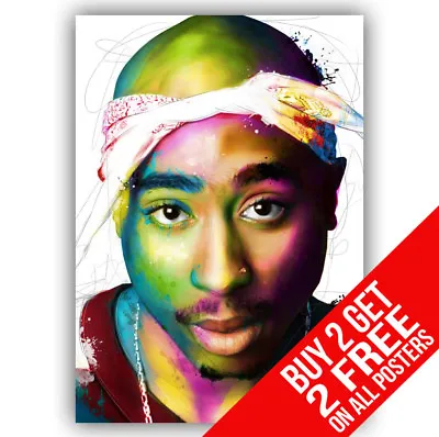  2pac Tupac Poster Art Print A4 A3 Size -buy 2 Get Any 2 Free • £6.97