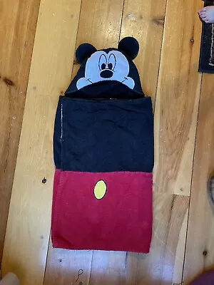 MICKEY MOUSE HOODED BATH WRAP Towel 100% COTTON 23” X  44” • $5