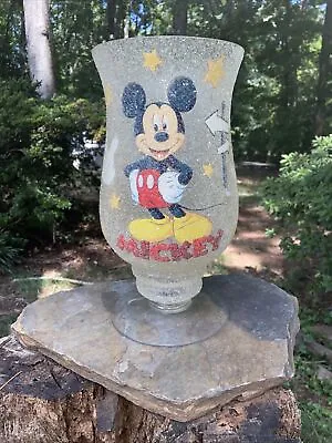 Unique 12 “ Tall Mickey Mouse Glittery Vase Of Mickey And Stars • $65