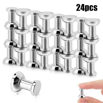 24pcs Small Strong Fridge Magnets Magnetic Memo Push Pins For White Boards • $9.44