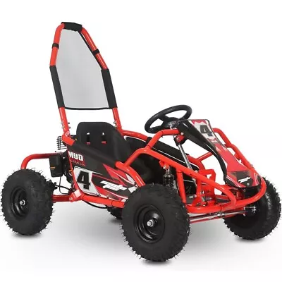 MotoTec Mud Monster Kids Gas Powered 98cc Go Kart Full Suspension Red • $1249