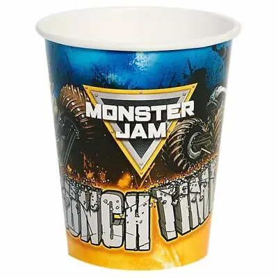 Monster Truck Jam Crunch Time Paper Cups  Birthday Party Supplies 8 Per Package • $5.95