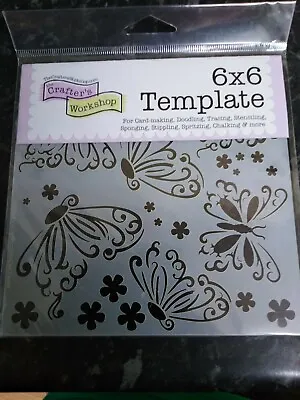 THE CRAFTERS WORKSHOP Template MINI BUTTERFLIES  6  X 6  • £3.50