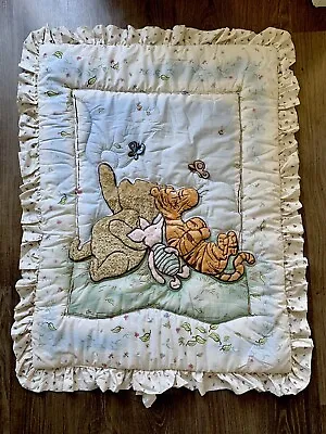 Vintage Disney Classic Winnie The Pooh ~ Nursery Comforter- Neutral Baby • $40.70