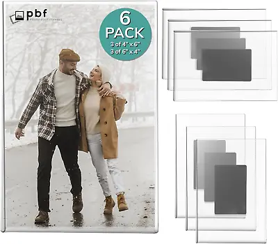 Photo Booth Frames - 6X4 Inch Clear Acrylic Magnetic Picture Frame For Refrigera • $23.74