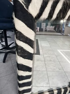 Burchell Zebra Skin Hide Rug Mirror Frame Zebra Hide 95cm X 70cm • $300