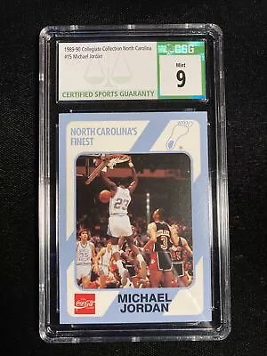 1989 North Carolina Michael Jordan Collegiate Collection Rookie CSG MINT 9 #15 • $19.95