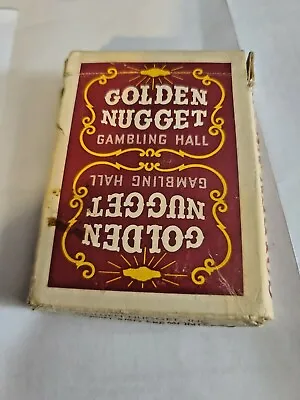 Vintage GOLDEN NUGGET Las Vegas NEVADA Casino Playing Cards RED Used Minty • $79