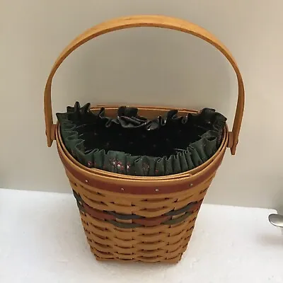 Longaberger Dresden Basket Shades Of Autumn Harvest Basket 1993 With Cloth Liner • $16