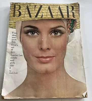 Vintage Harper's Bazaar Magazine April 1964 Hepburn Mainbocher Paris Fashions • $49.95