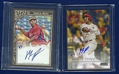 2 Maikel Franco On Card Auto Rookie Cards ! Topps Stadium Club + Gypsy Queen 🔥 • $9.99