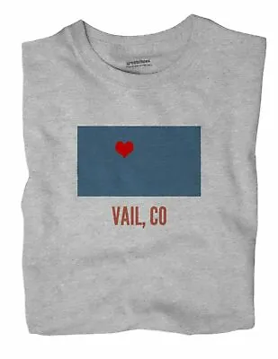 $18.99 • Buy Vail Colorado CO T-Shirt HEART