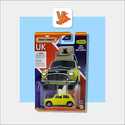 Matchbox *UK* - Mr Bean 1964 Austin Mini Cooper (w/Armchair). DAMAGED CARD. • $22