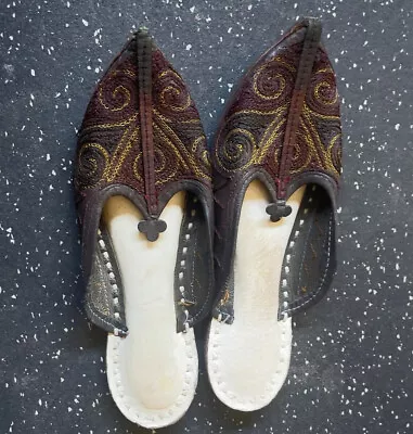 Handmade Indian Traditional Ethnic Leather Jutti/flats/mules/ Mojari • $22